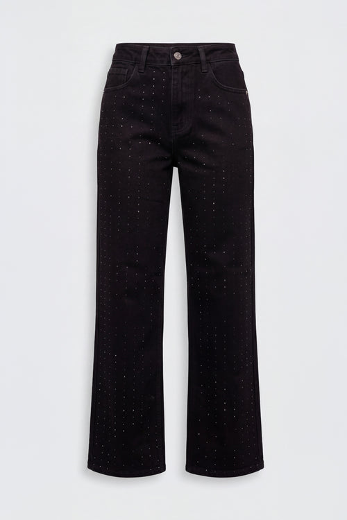JEAN BRILLOS NEGRO STRECH
